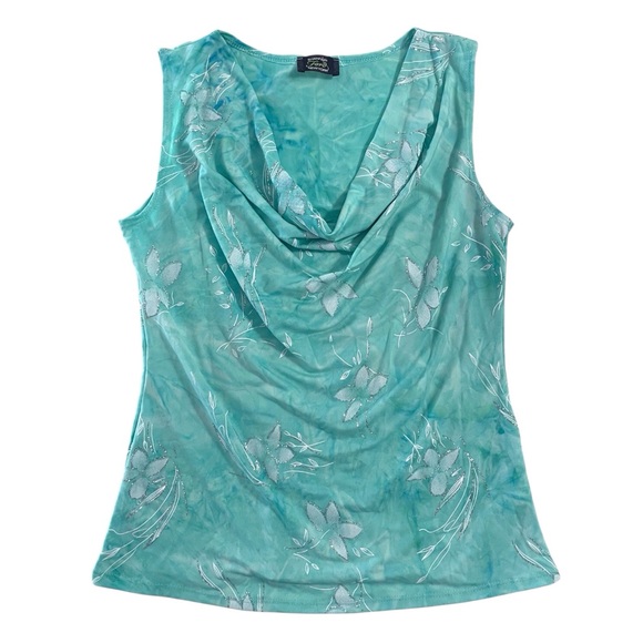 Y2K Fairy Mesh Drape Front Top - Picture 1 of 5